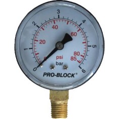 Manomètre radial D63 - 0-6 bars 