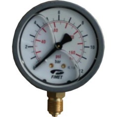 Manomètre radial D63 inox à glycérine