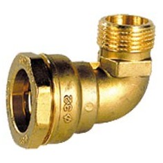 Raccord laiton coudé mâle - PN16