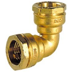 Manchon coudé laiton pour tube PE - PN16