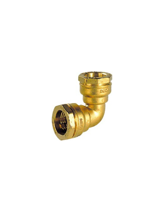 Manchon coudé laiton pour tube PE - PN16