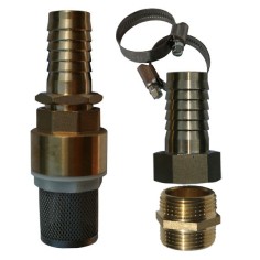 Kit aspiration avec clapet de pied + raccord cannelé