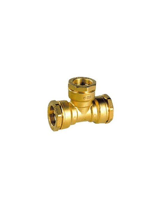 Té laiton filetage male - 2 sorties - PN16