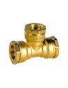Equal brass tee DECA for PE tube