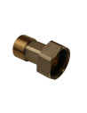 Straight brass fitting with swivel nut + seal hole