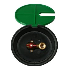 Bouche d'arrosage ronde avec vanne sortie d'équerre