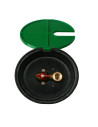 Round polypropylene watering point for 15 or 19 mm hoses