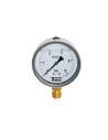 Radial pressure gauge, stainless steel case Ø50, glycerine-filled