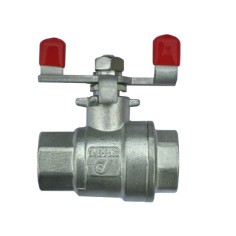 Vanne à sphère inox 316 manette papillon - 706