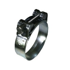 Collier de serrage bande large tourillon pleins inox 304 (Ø34-59)