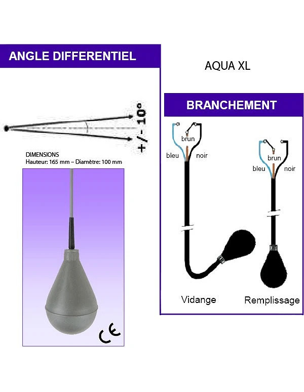 Régulateur de niveau toutes eaux avec lest intégré AQUA XL