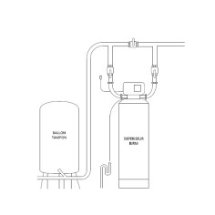 Défériseur avec bouteille résine média BIRM Traitement contre le Fer et Manganèse 2