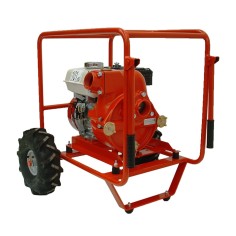 Motopompe eaux chargées TRASHLIB 2" sur chariot de transport, moteur essence ou diesel, débit max 51 m3/h