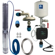 Kit pompe forage tout inox avec variateur de vitesse