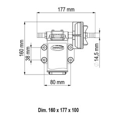 Pompe de transfert 12-24V pour liquides alimentaires UPX 2