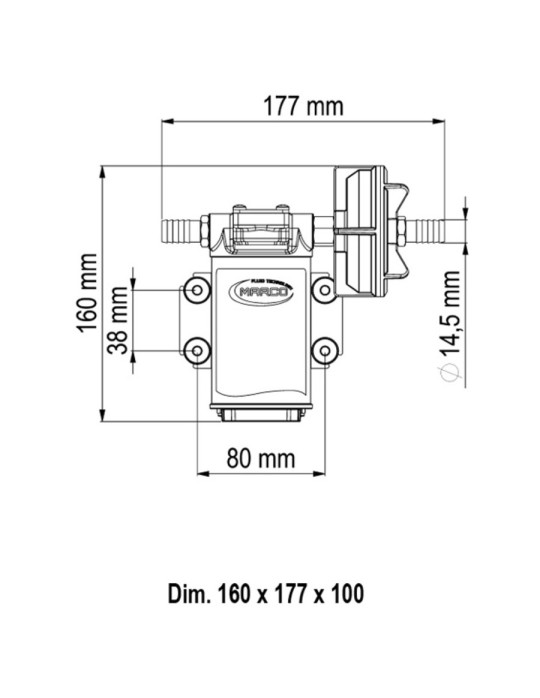 Pompe de transfert 12-24V pour liquides alimentaires UPX