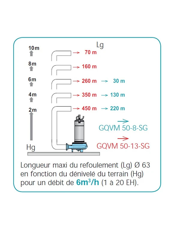 Station de relevage 2 pompes eaux chargées montées sur pieds d'assises et barres de guidages - CALIDOUBLE PA 8