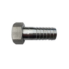Raccord droit cannelé long à écrou tournant inox 316 avec joint en Viton 2