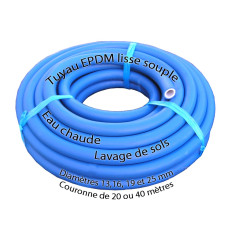Tuyau de lavage eau chaude EPDM en couronne de 20 ou 40 m