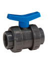 PVC 3-piece valve F/F threaded