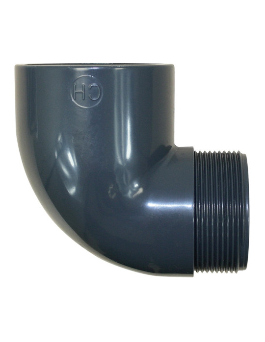 Coude à 90° à coller et visser PVC PRESSION