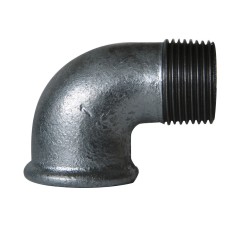 Coude à 90° M/F en acier galvanisé