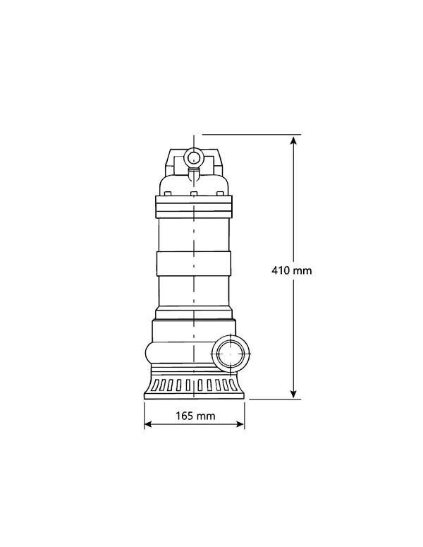 Pompe de drainage en fonte eaux boueuses, sableuses, DREN 100 monophasé avec flotteur - Débit max 18 m3/h - hauteur max 12 m