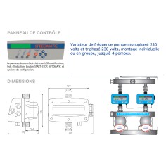 Variateur de vitesse pompe (mono/mono - mono/tri 230v) SPEEDMATIC MASTER 2