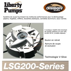 Pompe broyeuse Liberty Pumps omnivore grinder LSG200-E - Triphasé sans flotteur 2