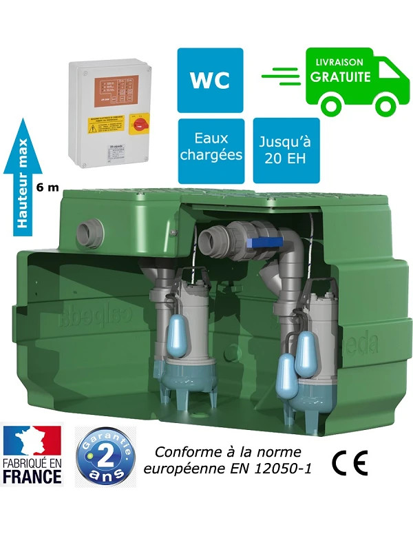Poste de relevage eau claire ou légèrement chargée CAL40