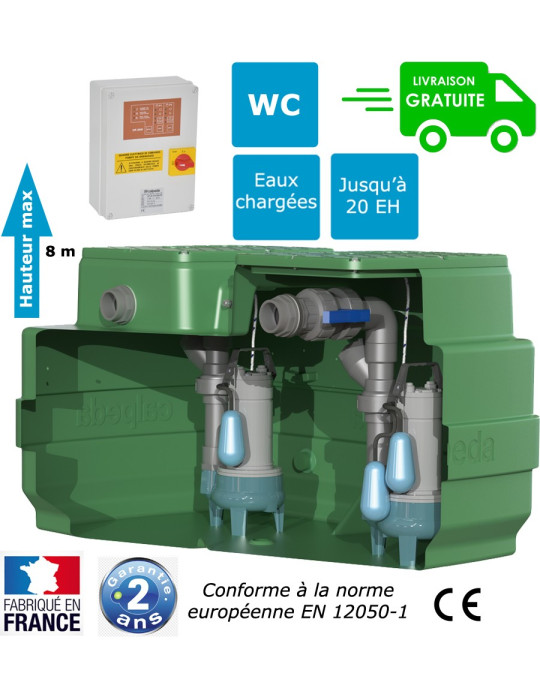 Poste de relevage eau claire ou légèrement chargée CAL40