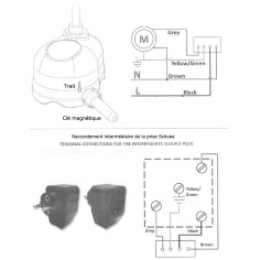 Détecteur d'eau sur le sol CRAB avec prise Schuko pour automatisation de pompe serpillère 2