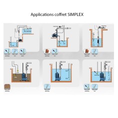 Coffret de comande te protection pompe monophasé - SIMPLEX 2