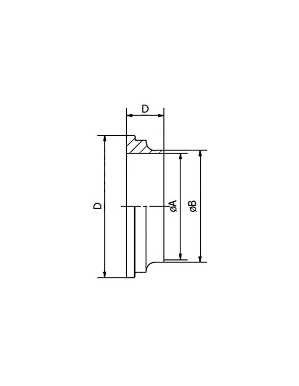 Douille à souder SMS inox 316L