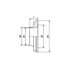 Douille lisse réduite à souder inox 316L 2