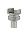 DSP half coupling with reduced barbed sleeve