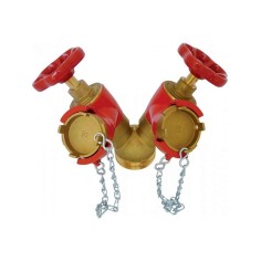 Robinet prise double avec bouchons