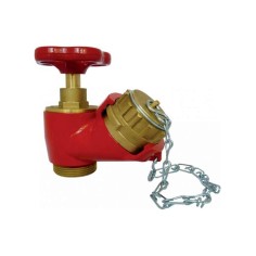 Robinet incendie prise simple avec volant et bouchon