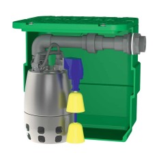 Station de relevage eaux usées domestique 40L avec pompe toute inox roue vortex 0.25 Kw