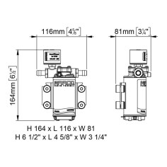Groupe surpresseur eau 12/24V à vitesse variable UP2/E 2