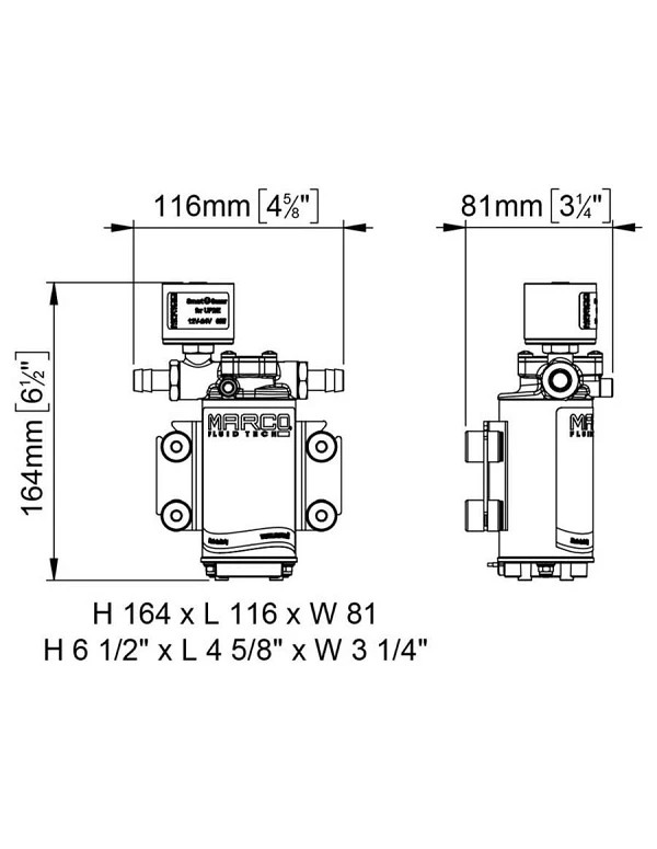 Groupe surpresseur eau 12/24V à vitesse variable UP2/E