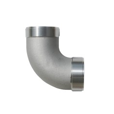 Coude à visser M/F Aluminium Rouge égale DN80 et DN100 2