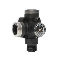 Clapet anti-retour 4 voies avec manomètre intégré