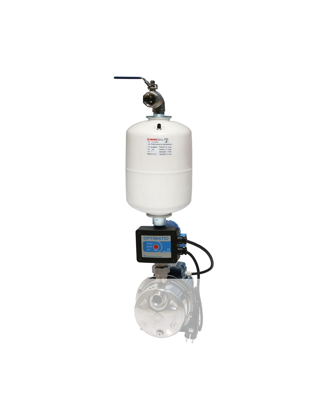 Single-phase pump manager kit with tank
