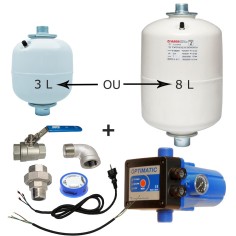 Kit gestionnaire pompe monophasé avec réservoir 2