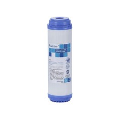 Cartouche purification d'eau 10" charbon actif + filtration 1 µ