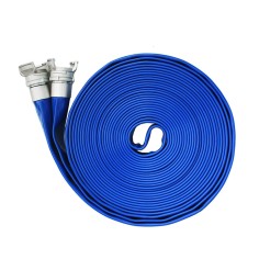 Kit tuyau plat PVC double couche DN40 sertis avec raccord Guillemin Alu - PS 10 BAR