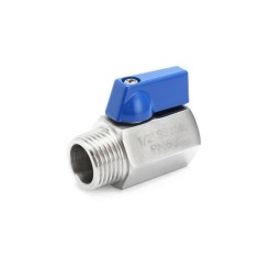 Mini vanne sphérique inox 316 M/F