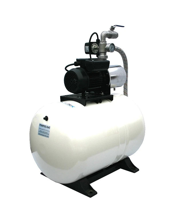 Groupe d'eau en pression100 litres avec pompe multicellulaire autoamorçante toute inox