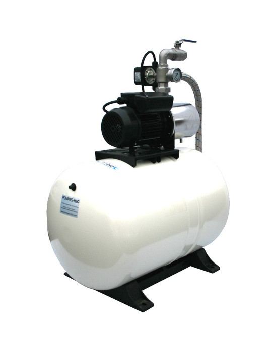 Groupe surpresseur 100 L avec pompe multicellulaire auto-amorçante 0 à 6 m3/h